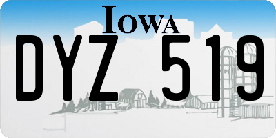 IA license plate DYZ519