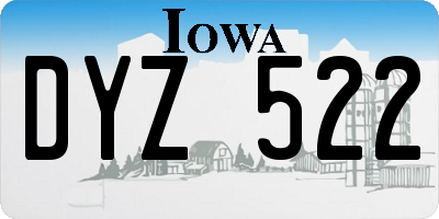 IA license plate DYZ522