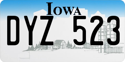 IA license plate DYZ523