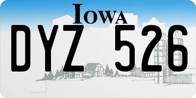 IA license plate DYZ526