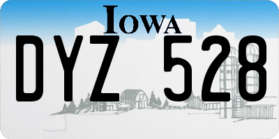 IA license plate DYZ528