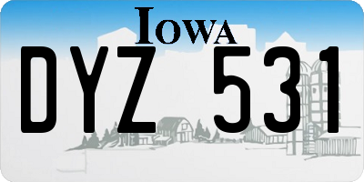 IA license plate DYZ531