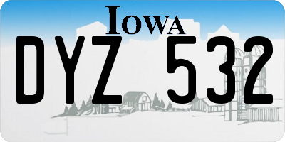 IA license plate DYZ532