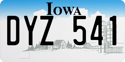 IA license plate DYZ541