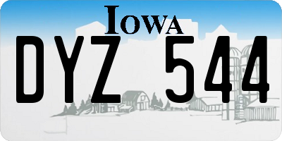 IA license plate DYZ544
