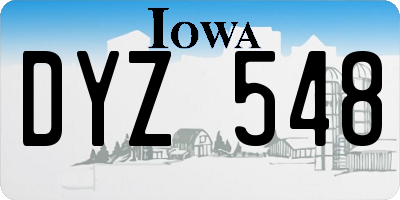 IA license plate DYZ548
