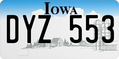 IA license plate DYZ553