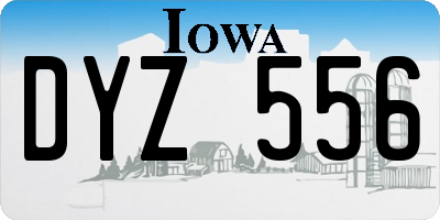 IA license plate DYZ556