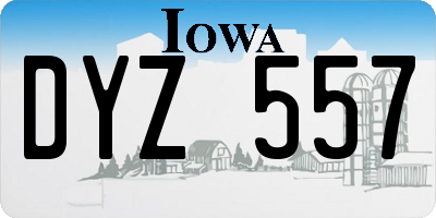 IA license plate DYZ557