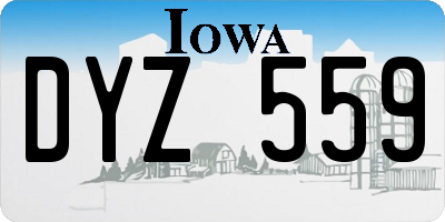 IA license plate DYZ559