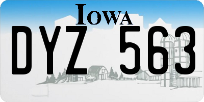 IA license plate DYZ563