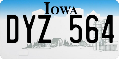 IA license plate DYZ564