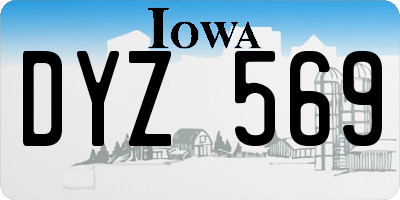IA license plate DYZ569