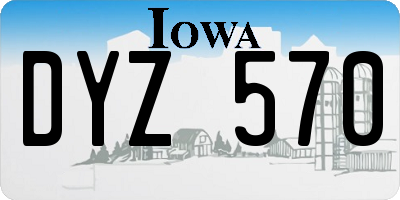IA license plate DYZ570