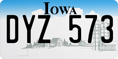 IA license plate DYZ573