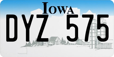 IA license plate DYZ575