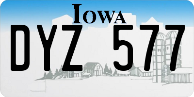 IA license plate DYZ577