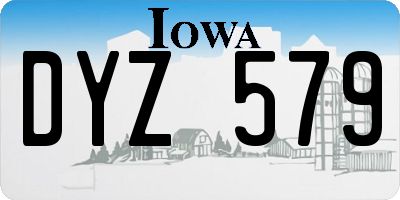 IA license plate DYZ579