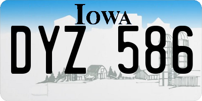IA license plate DYZ586