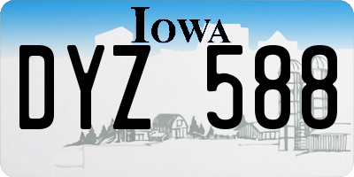 IA license plate DYZ588