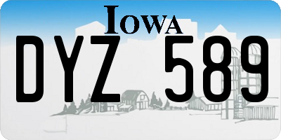 IA license plate DYZ589