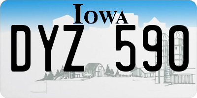 IA license plate DYZ590