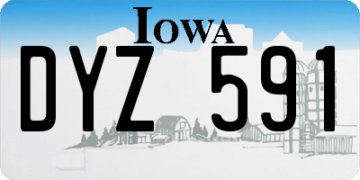 IA license plate DYZ591