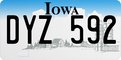 IA license plate DYZ592
