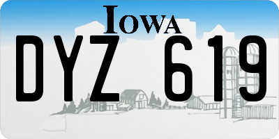 IA license plate DYZ619