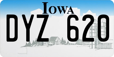 IA license plate DYZ620