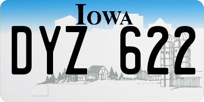 IA license plate DYZ622