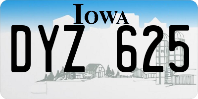 IA license plate DYZ625