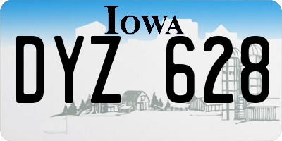 IA license plate DYZ628