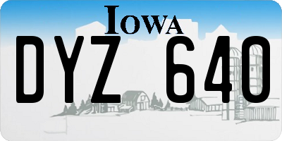 IA license plate DYZ640