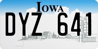 IA license plate DYZ641