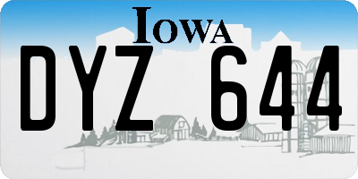 IA license plate DYZ644