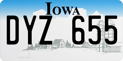 IA license plate DYZ655