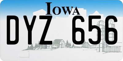IA license plate DYZ656
