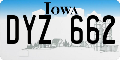 IA license plate DYZ662