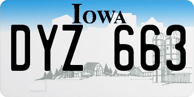 IA license plate DYZ663