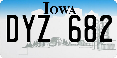IA license plate DYZ682