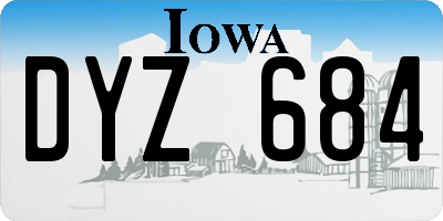 IA license plate DYZ684