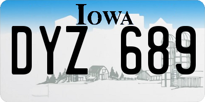 IA license plate DYZ689