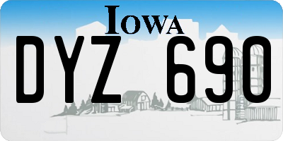 IA license plate DYZ690