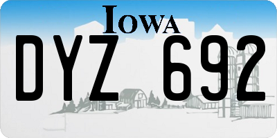 IA license plate DYZ692