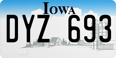 IA license plate DYZ693
