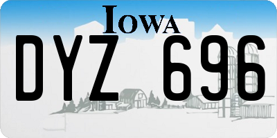 IA license plate DYZ696