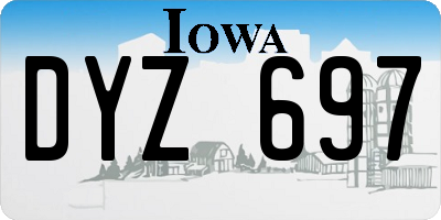 IA license plate DYZ697