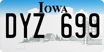 IA license plate DYZ699