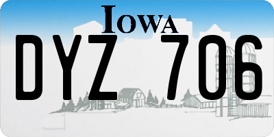 IA license plate DYZ706
